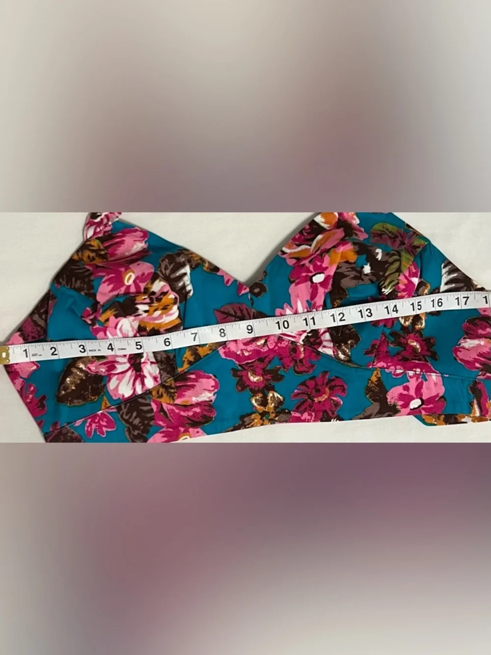 Beach Bash Floral Halter Two Piece Set Boho Tropical Crop Top & Shorts Vacation